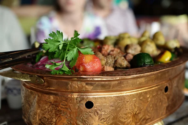 Kebab met groenten — Stockfoto