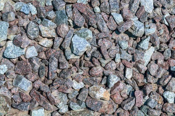 Struttura di ghiaia schiacciata. Materiale per la costruzione di strade m — Foto Stock