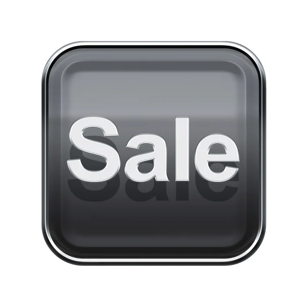 Prodej ikonu lesklé šedé, izolovaných na bílém pozadí — Stock fotografie