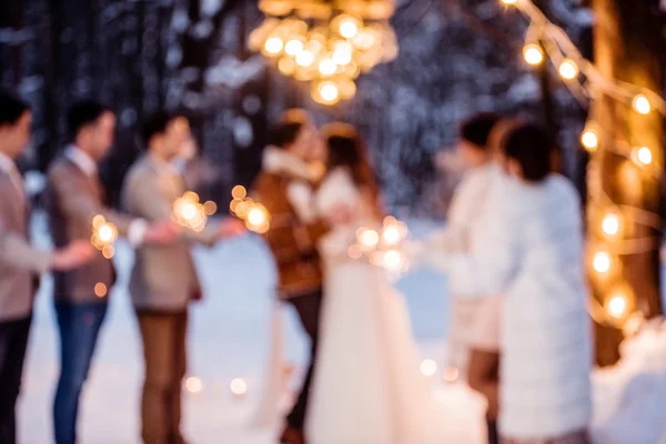 Beautiful winter wedding — Stock Photo, Image