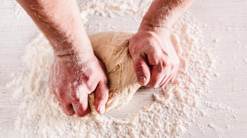 chef making bread