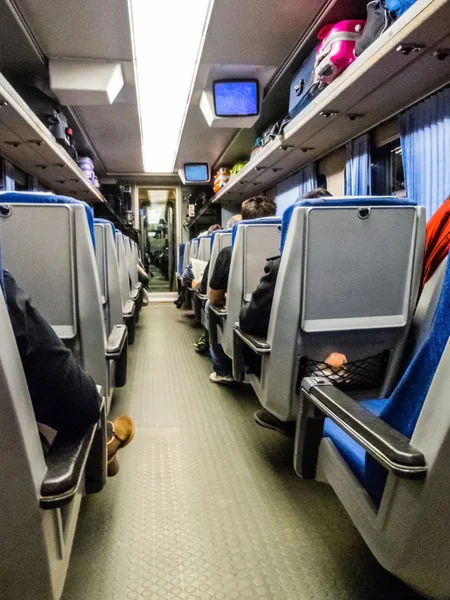 People traveling inside train — Stock Photo, Image