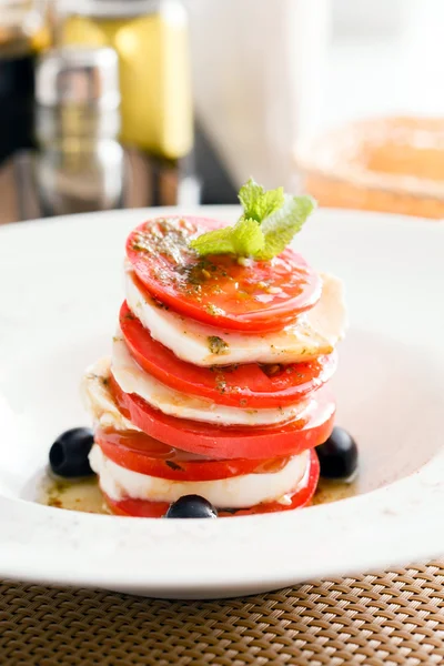 Caprese Salad on plate — Stock Photo, Image