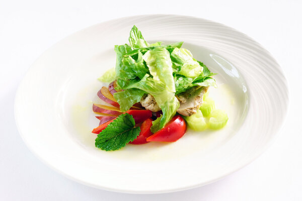 fresh salad on plate