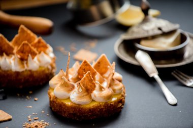 limon tart yakın çekim