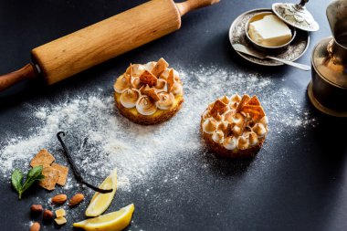 limon tart yakın çekim