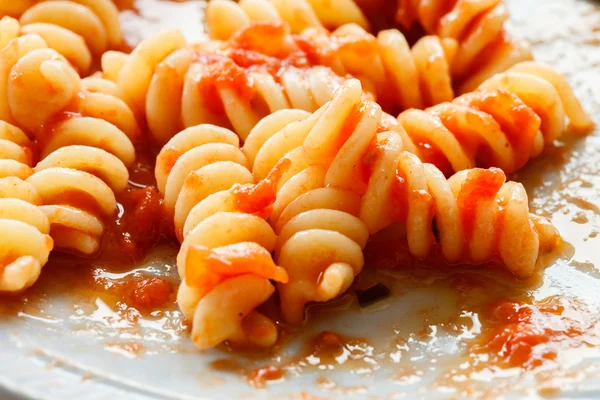 Pasta med tomatsås — Stockfoto