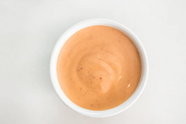 Sauce dip in plate — Stock Photo, Image