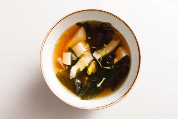 Japonská polévka na talíři — Stock fotografie