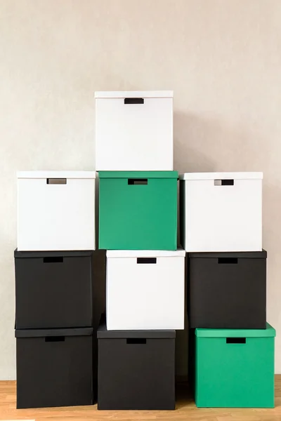 Stacked cardboard boxes — Stock Photo, Image