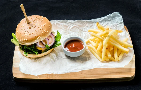 Lezzetli lezzetli burger — Stok fotoğraf