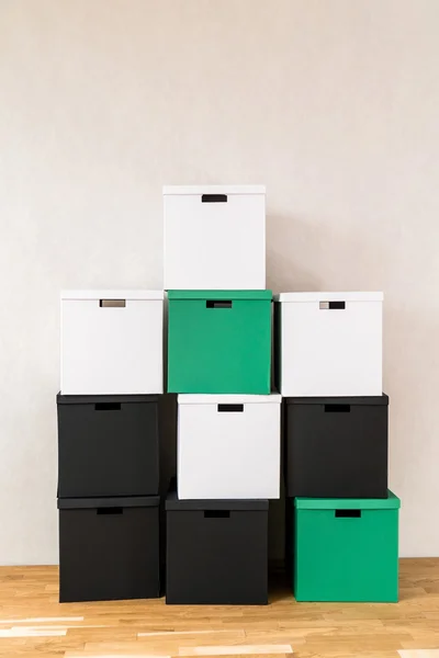 Stacked cardboard boxes — Stock Photo, Image