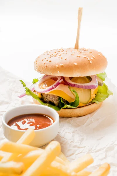 Tasty delicious burger — Stock Photo, Image