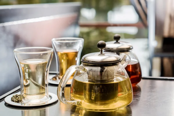 Tea set on table — Stock Photo, Image