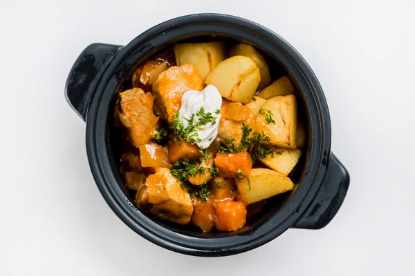 Roasted meat and potato — Stock Photo, Image