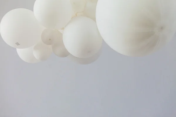 Close-up van witte ballonnen — Stockfoto
