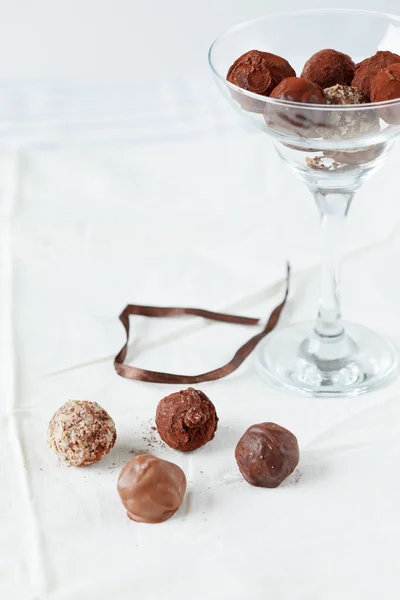 Lahodné čokoládové lanýže — Stock fotografie