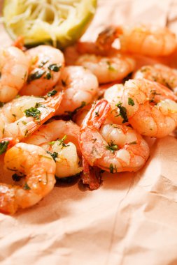 karides kireç ve maydanoz ile 