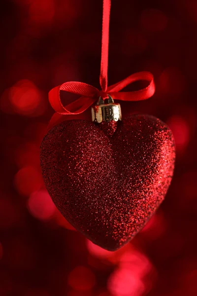 Red heart jewelry — Stock Photo, Image