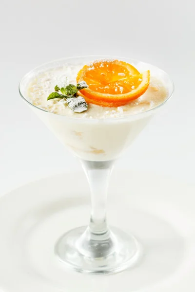 Tiramisu with orange cream — Stock Photo, Image