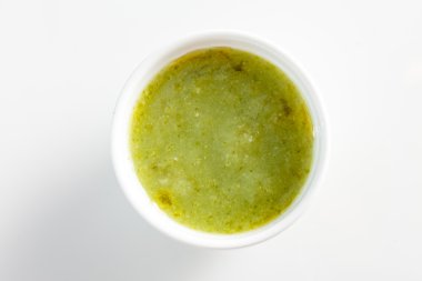 Risotto ile midye plaka üzerinde 