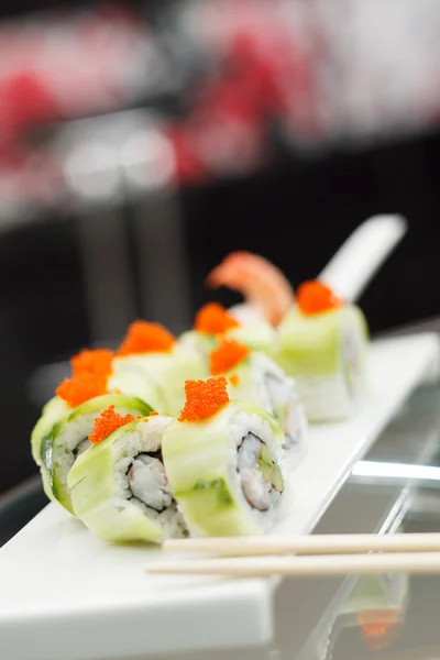 Čerstvé chutné sushi — Stock fotografie