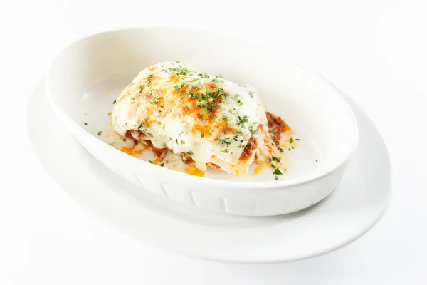 Italienische Lasagne auf dem Teller — Stockfoto