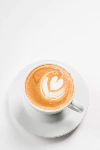 Cup of latte with art — Stock Photo, Image