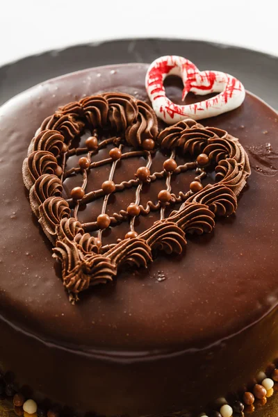 Bakade tårta för alla hjärtans dag — Stockfoto