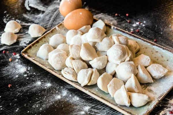 Gnocchi freschi con carne — Foto Stock