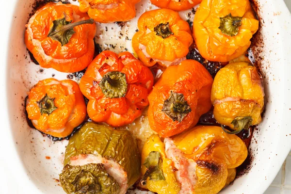 Stuffed peppers on  plate — Stock Photo, Image