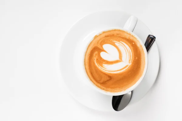 芸術とカフェラテのカップ — ストック写真