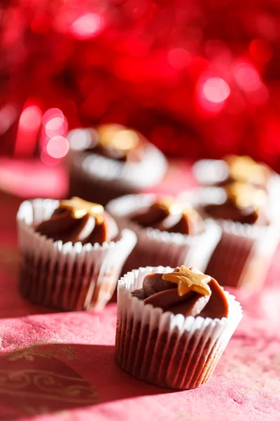 Jul dekorerade cupcakes — Stockfoto