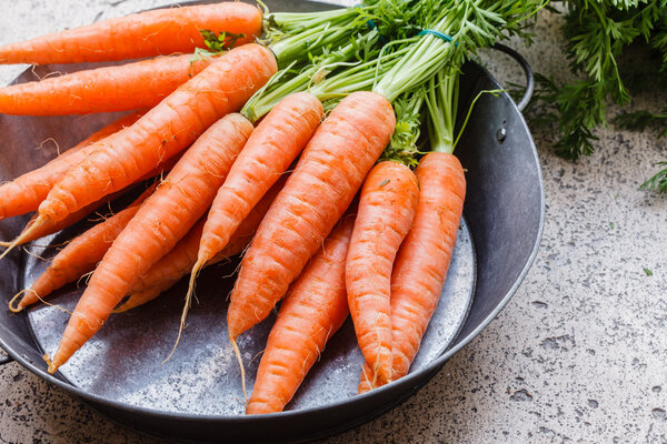 Fresh ripe carrots