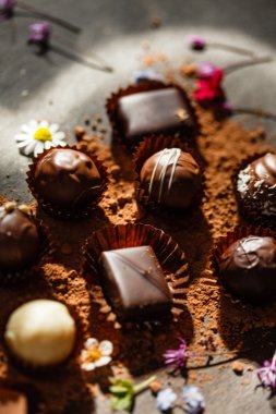 Çikolatalı tatlılar yakın çekim