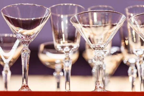 Empty glasses in bar — Stock Photo, Image