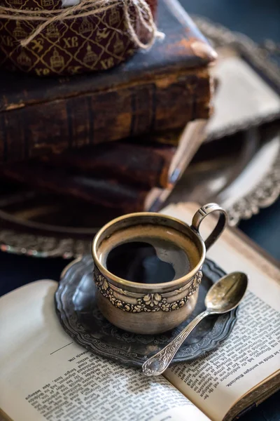 Szolgált a csésze kávé — Stock Fotó