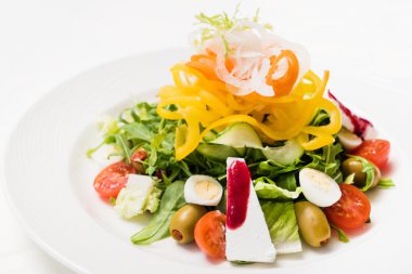 plaka üzerinde yumurta salatası