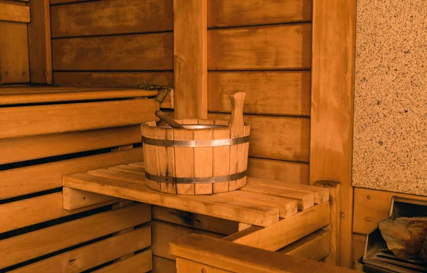 Sala de sauna de madeira — Fotografia de Stock