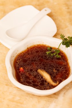 plaka üzerinde Çin çorbası