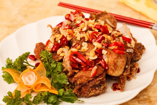 Čínská kuchyně na desce — Stock fotografie