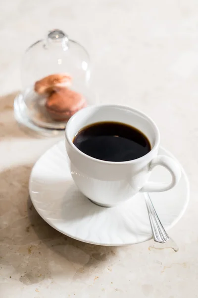 Served cup of coffee — Stock Photo, Image