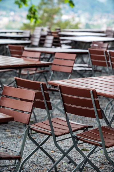 Outdoor cafe in Graz — Stock Photo, Image