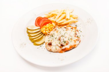 Patates kızartmalı et.