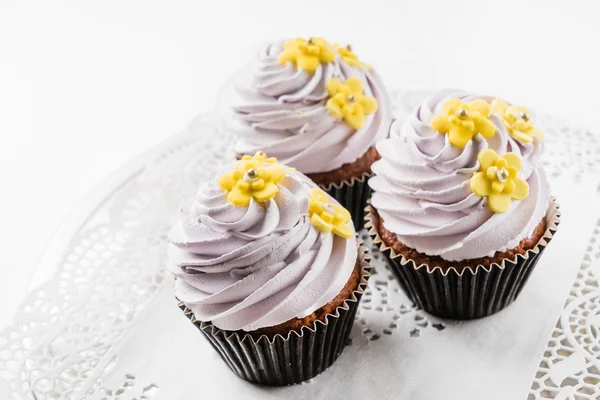 Tasty decorated cupcakes — Stock Photo, Image