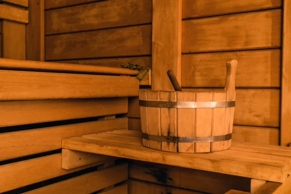 Ahşap sauna odası — Stok fotoğraf