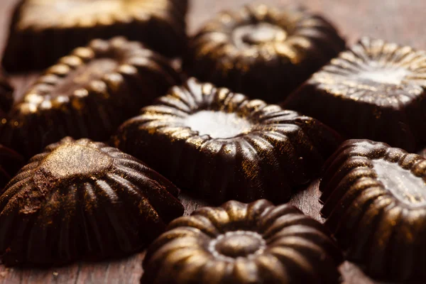 Čokoládové cukrovinky zblízka — Stock fotografie