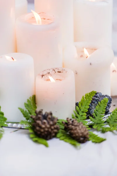 Hochzeitskerzen Dekor — Stockfoto