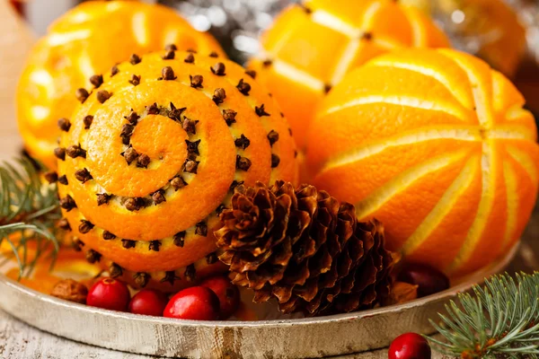 Weihnachts-Orange-Set — Stockfoto