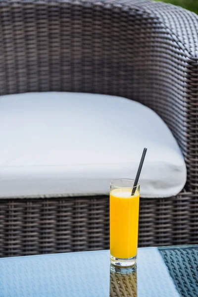 Orange juice in glass — Stock Photo, Image